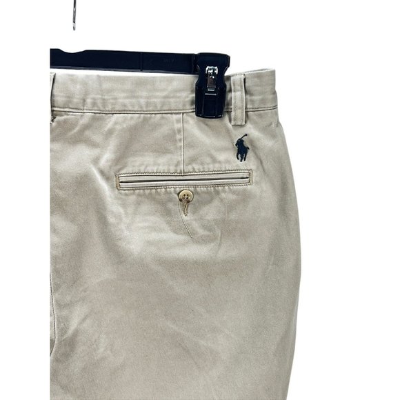 Polo Ralph Lauren Mens Preston Khaki Pants 33/32 Cotton Beige  Embroidered Logo - Picture 14 of 14